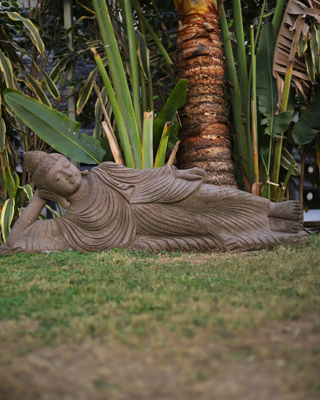 Lying Buddha Red Statue