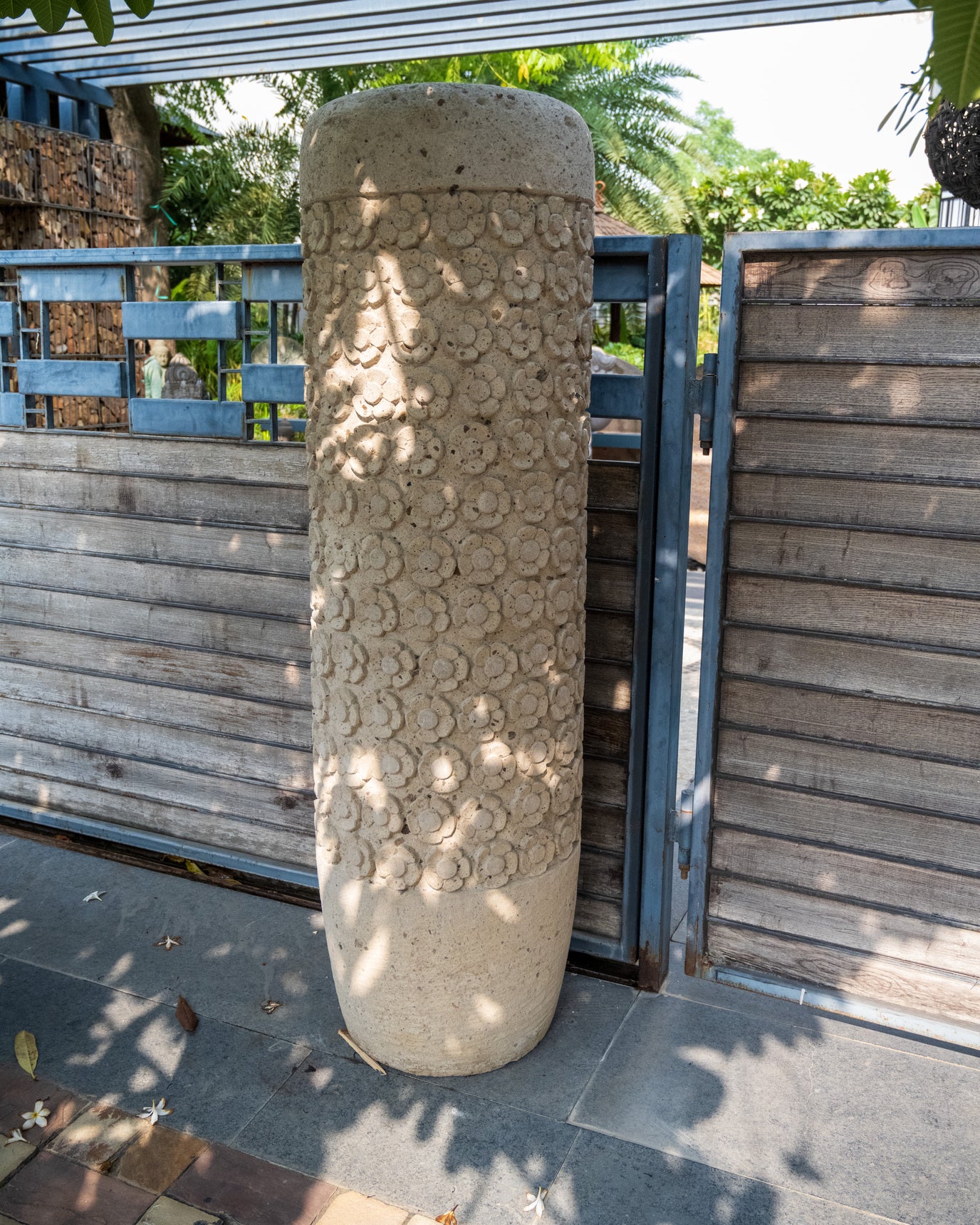Floral Paradise Carved Planter