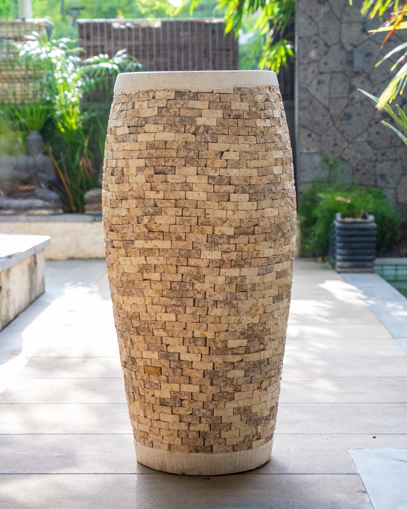 Rainbow Stone Garden Planter