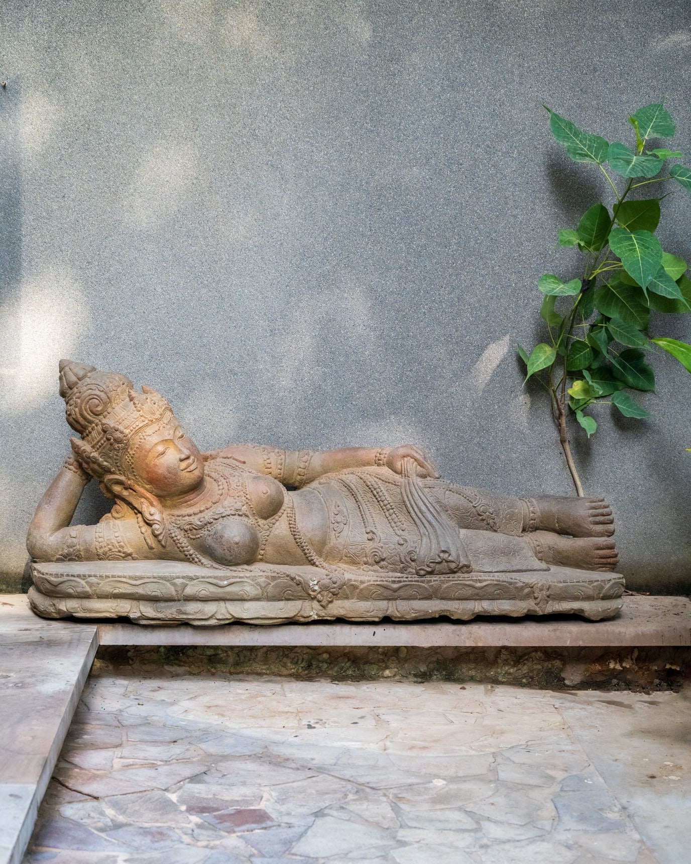 Riverstone Peaceful Devi Stone Statue (medium)