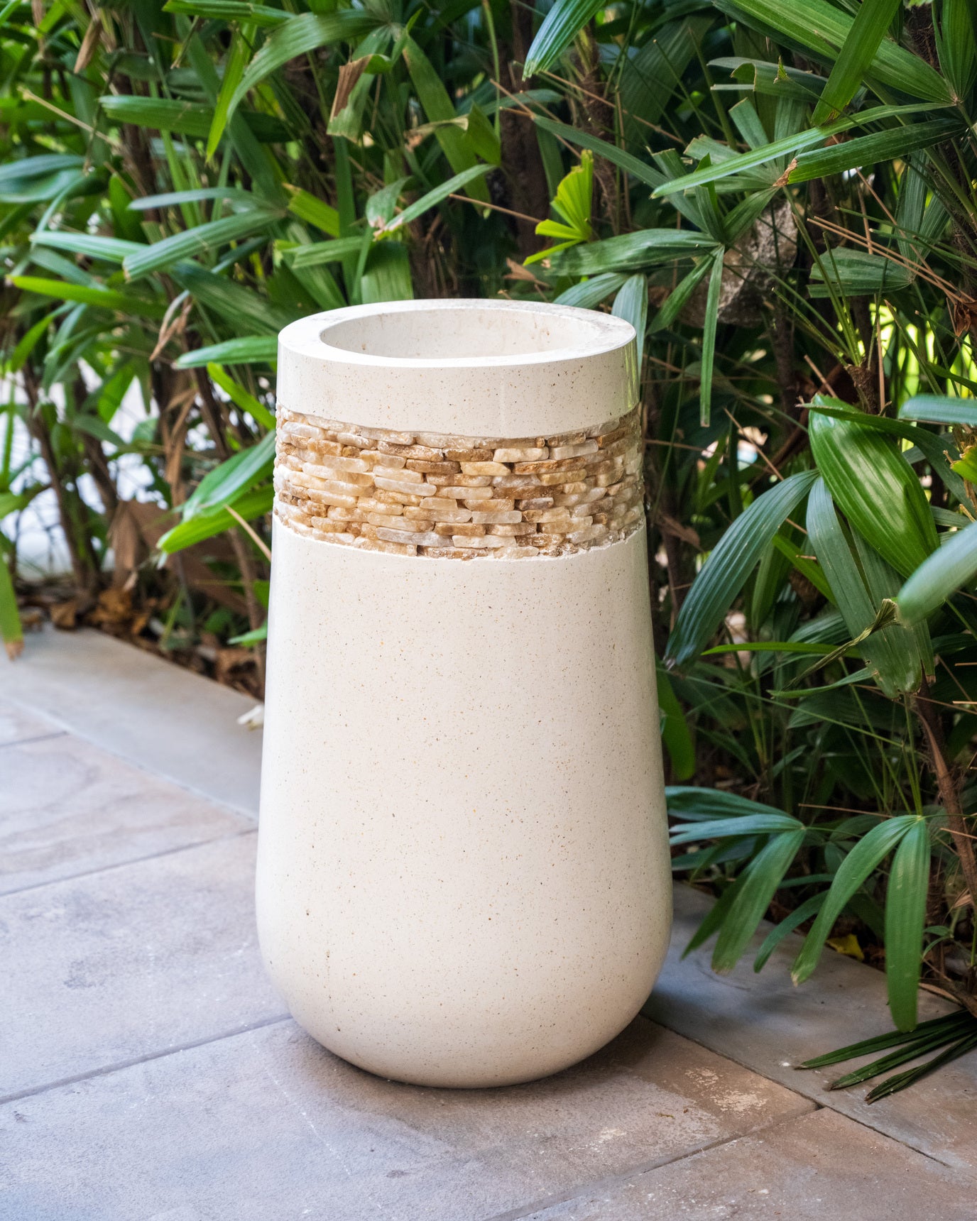Inlayed Onyx Stone Planter (medium)