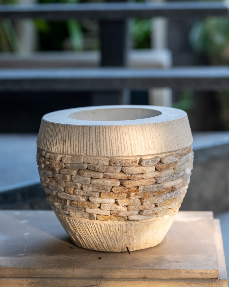 Sliced Stone Planter