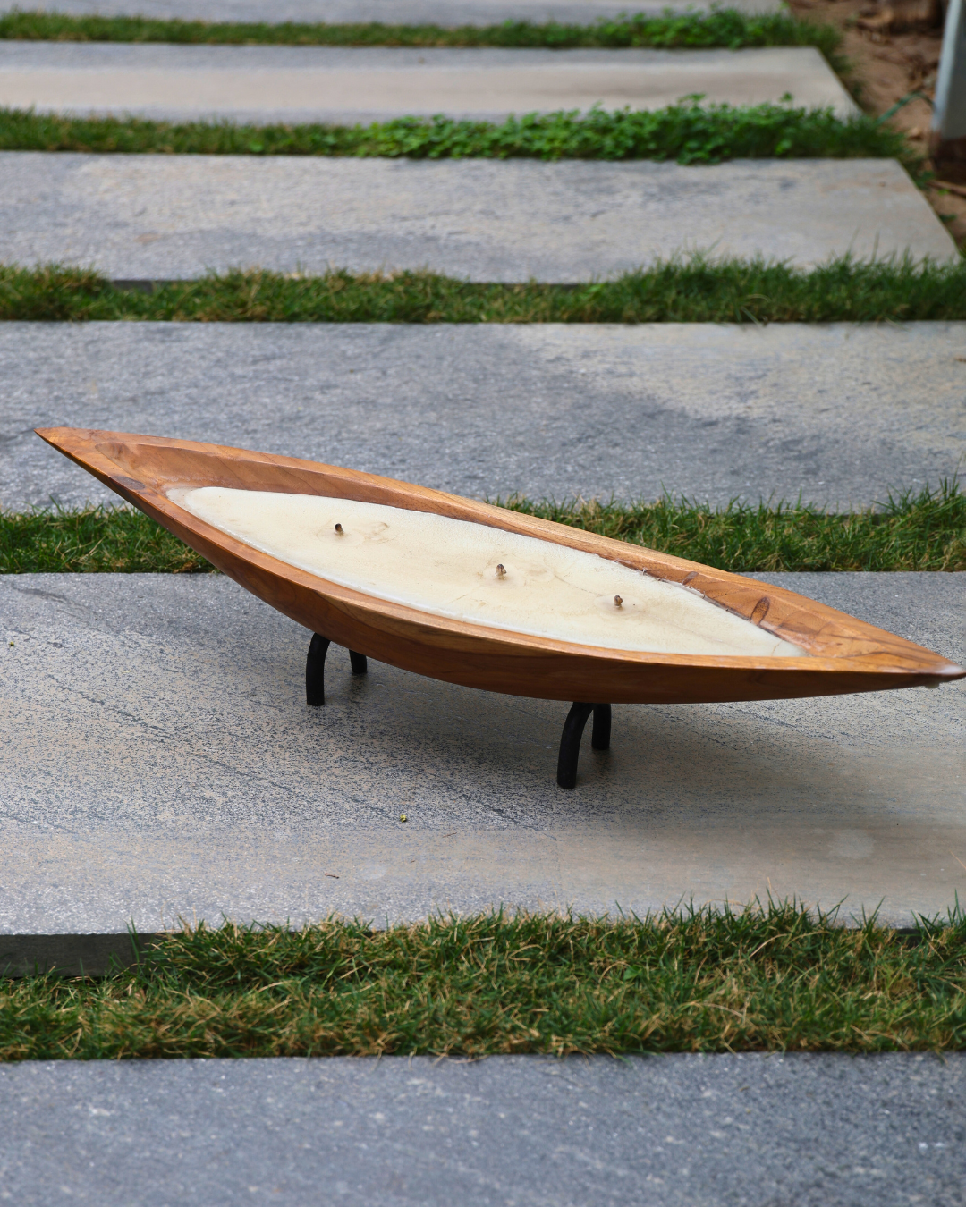 Wooden Boat Candle