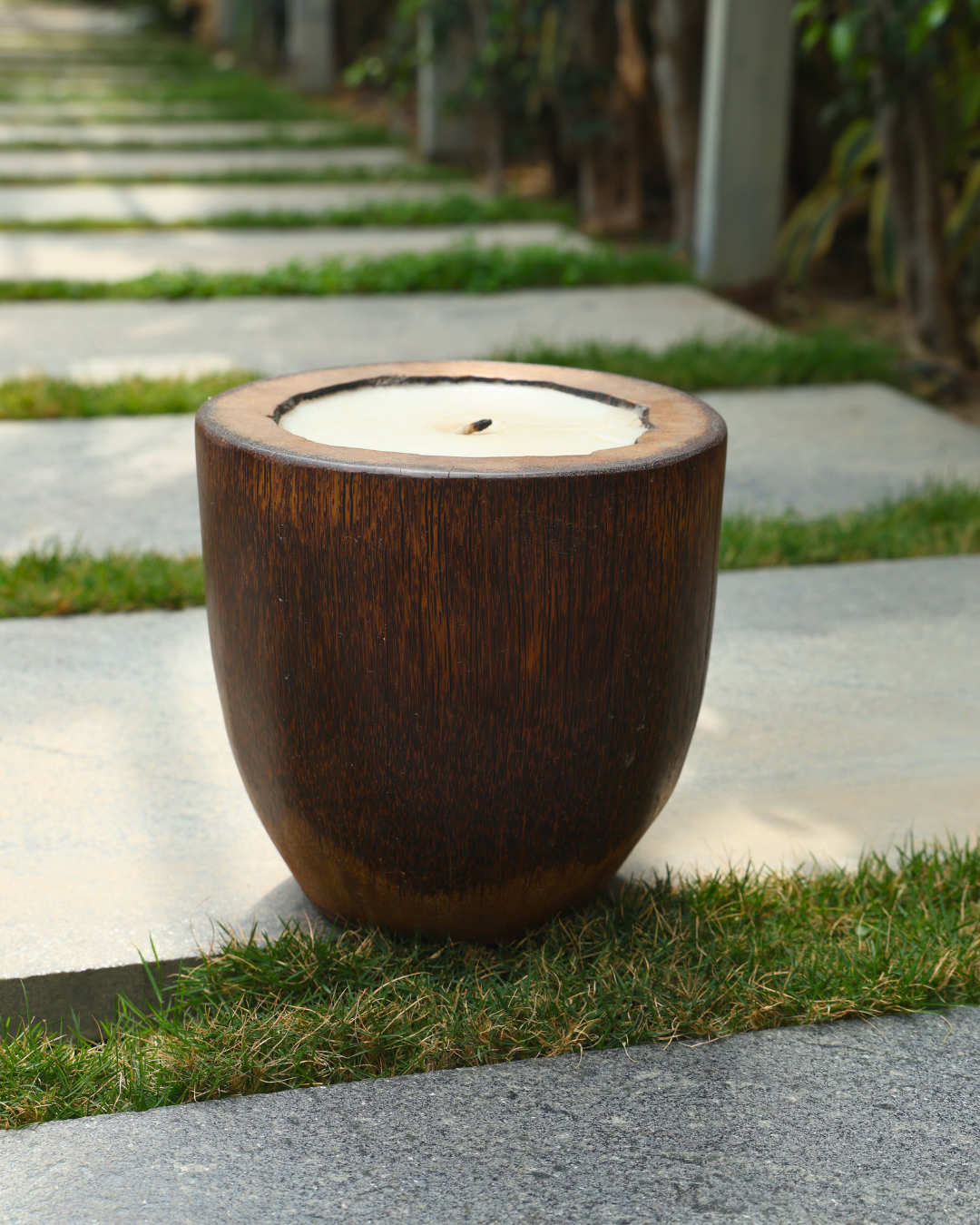 Handmade Wood Candle For Decor