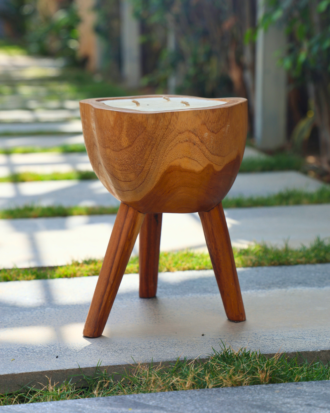 Crafting Woden Tripod Candle Stand