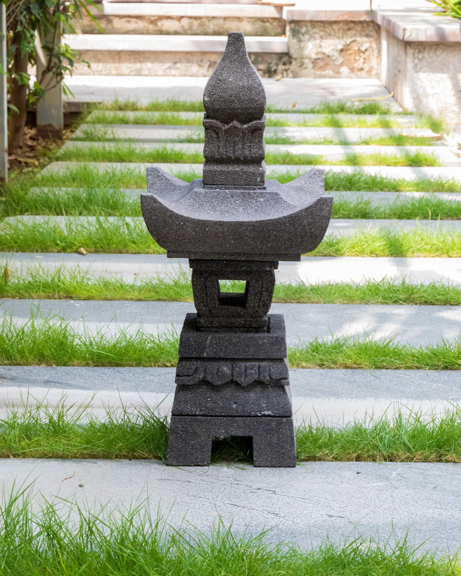 Glowing Lavastone Pagoda Lamp