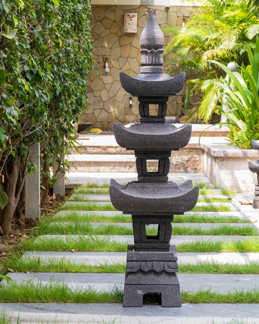 Luminous Lavastone Pagoda Lamp (large)