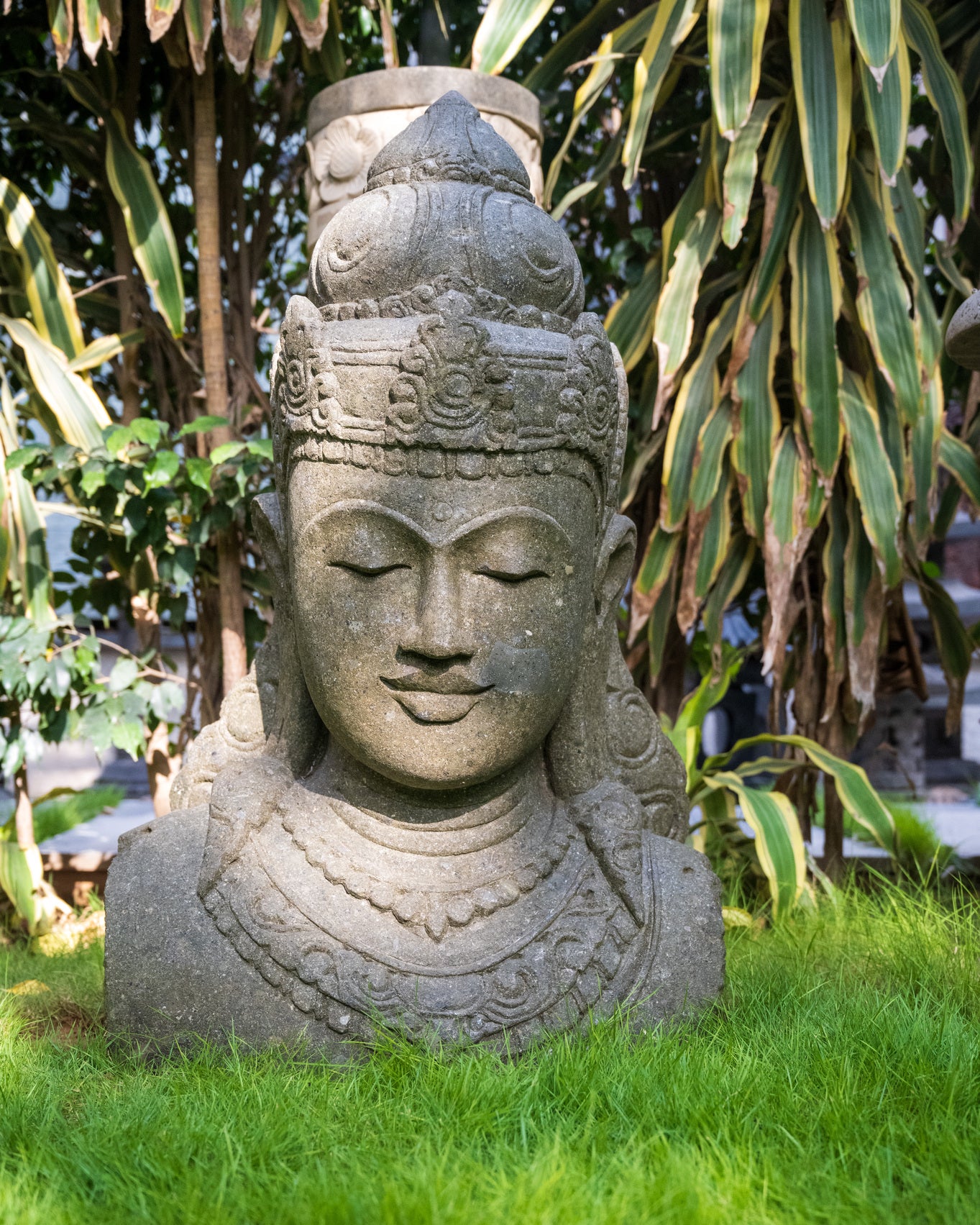 Divine Devi Head Lavastone Statue