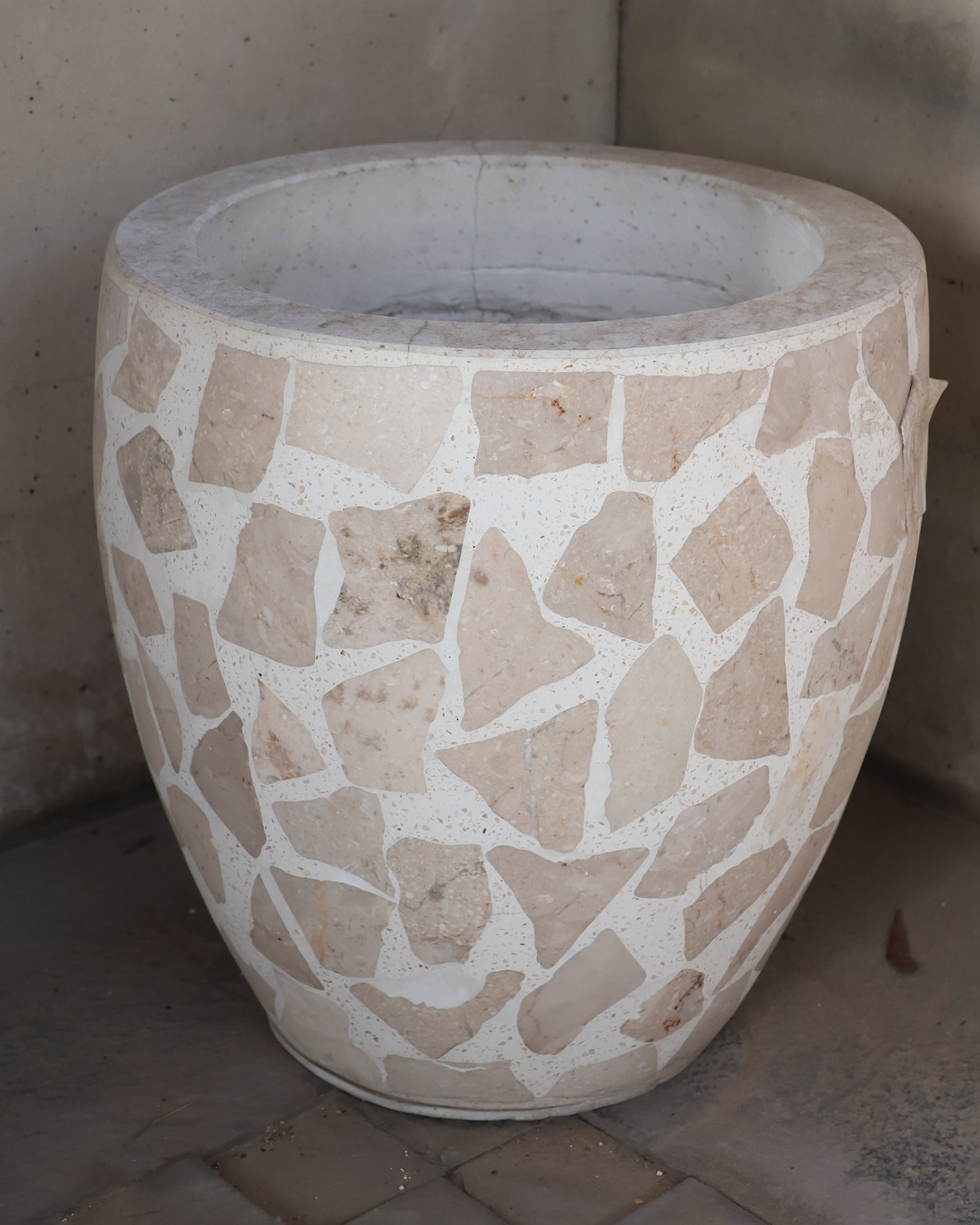 Terrazzo White Pot