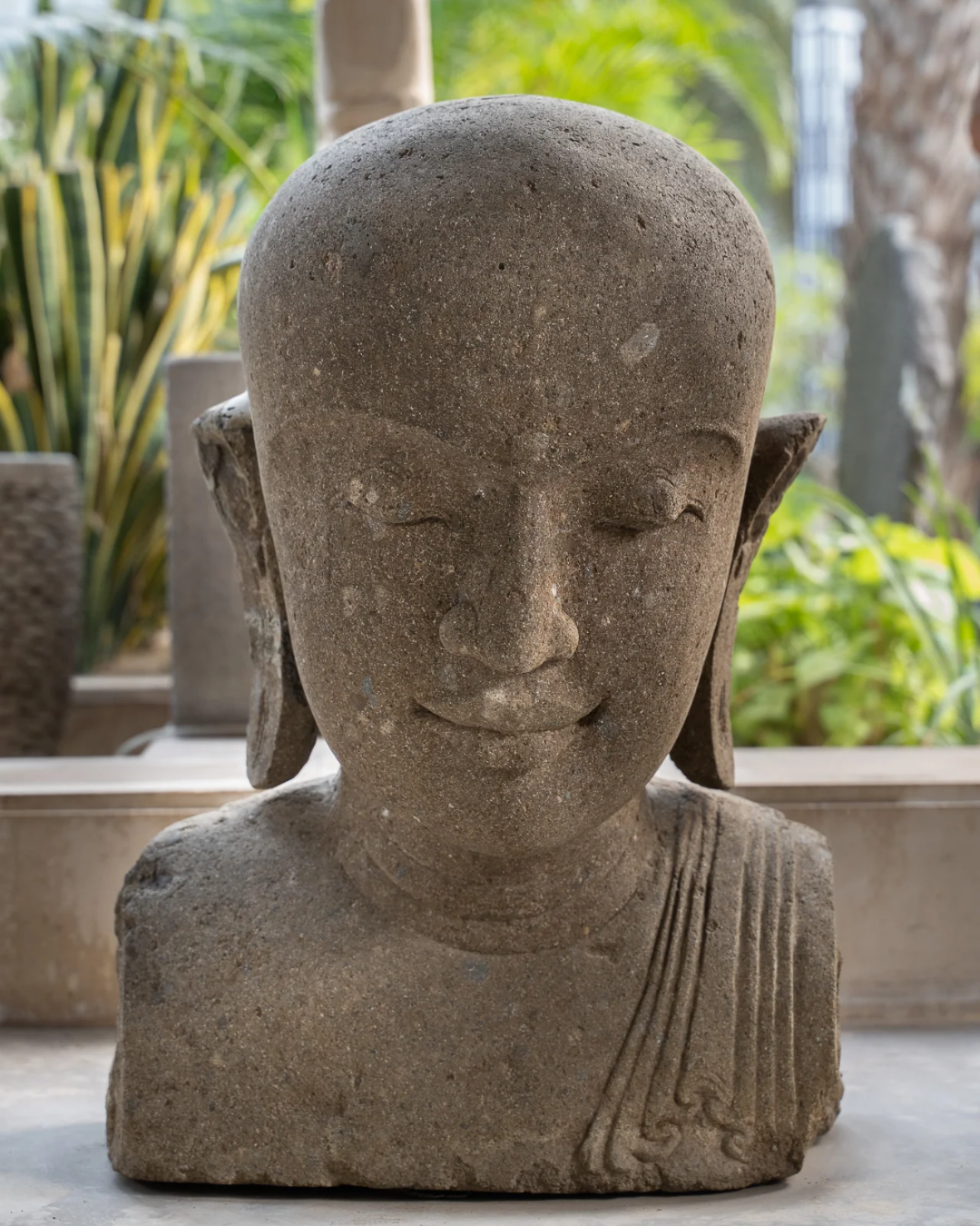 Holding Secrets Buddha Face Statue