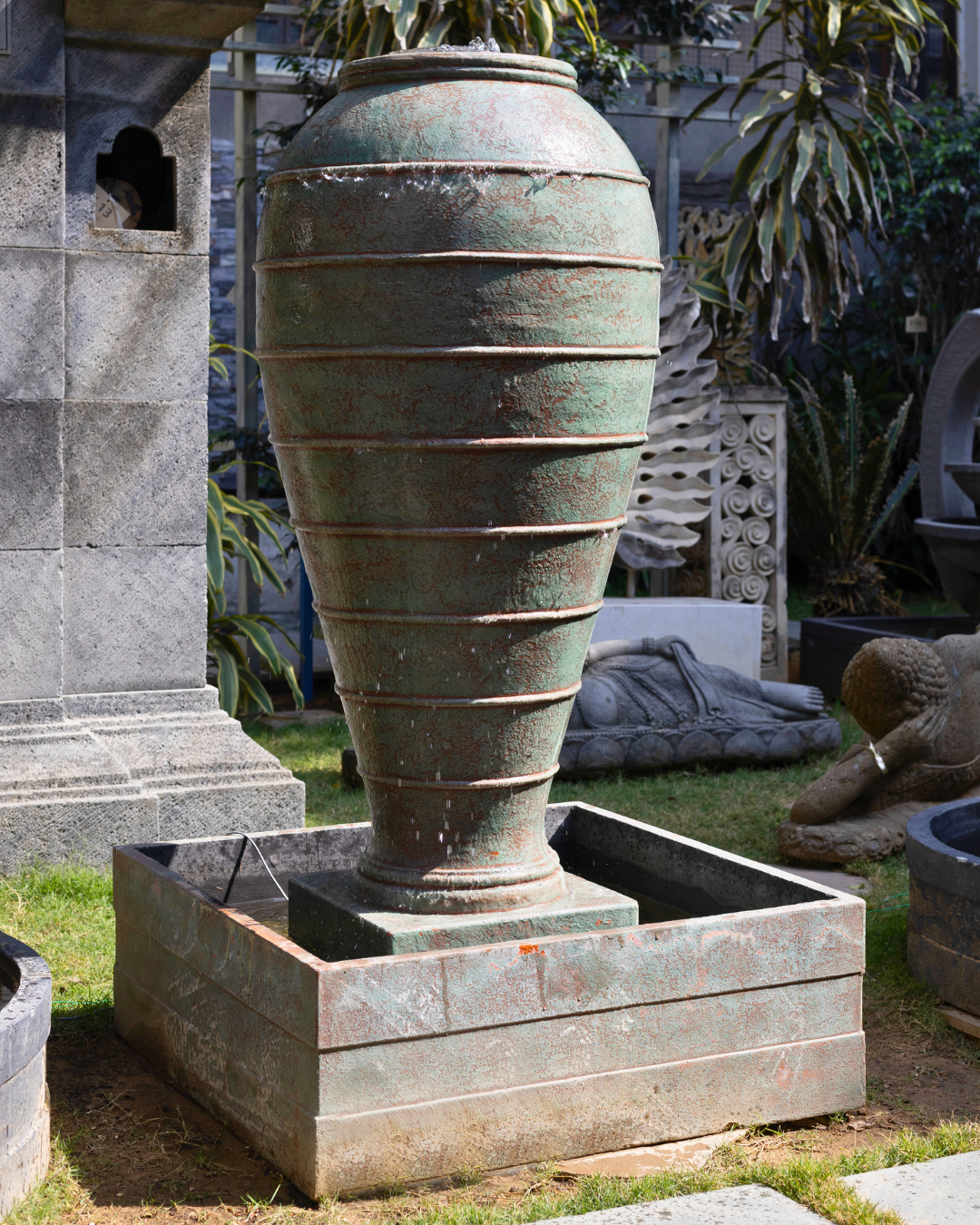 Tranquil Green Pot Fountain